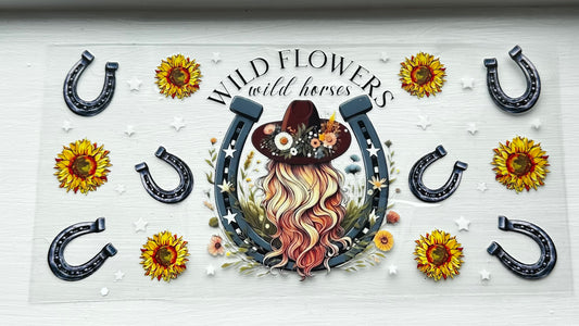 Wild Flowers Wild Horses Decal